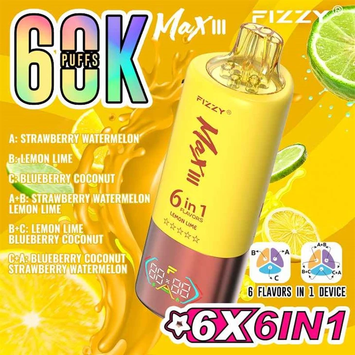 Fizzy max iii 60000 tredobbelt smag
