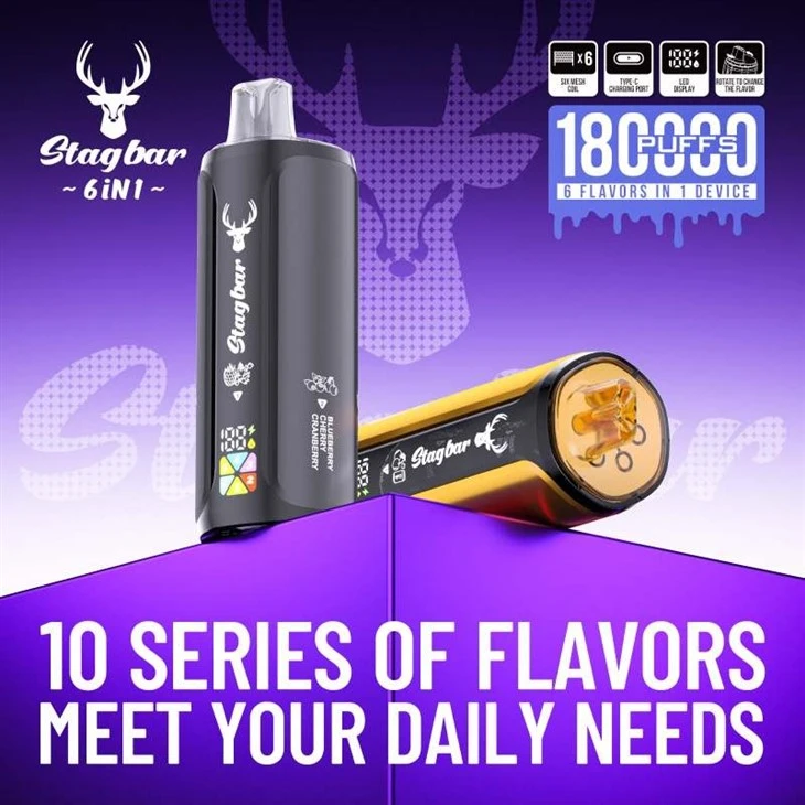 Stag Bar 180K Puffs 6in1 Vape high quality