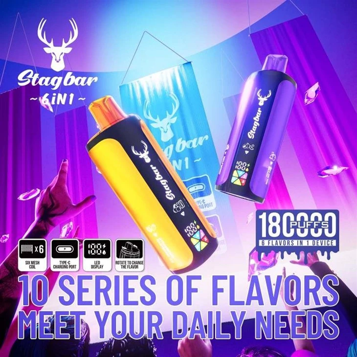 Stag Bar 180K Puffs 6in1 Vape factory